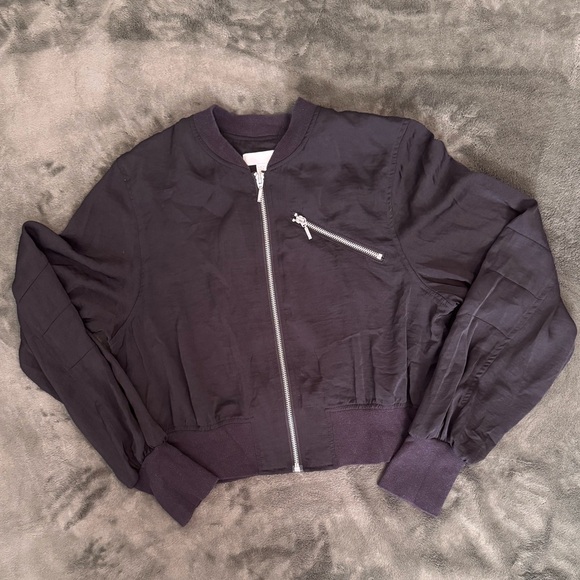 H&M Black Bomber Jacket Size US 8 - Picture 4 of 4